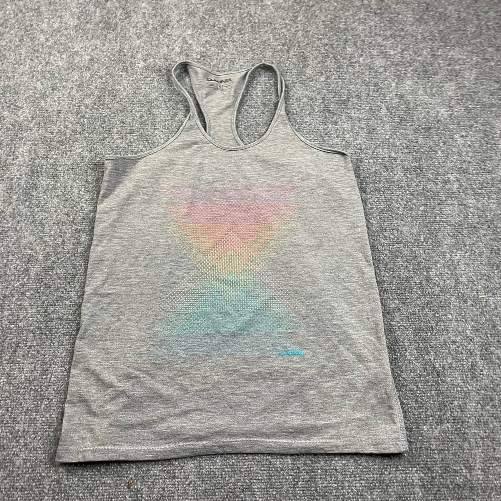 DAKINE Women’s Racerback Grey Logo design Tank Top size: Small